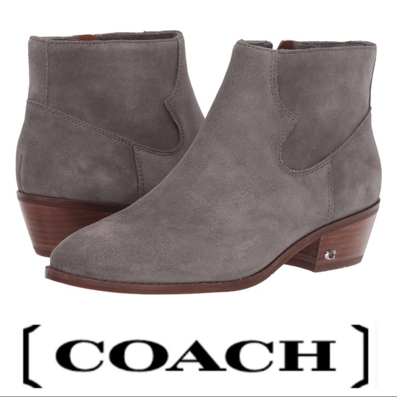 NEW COACH Danni Ankle Suede BOOTS Booties Shoes